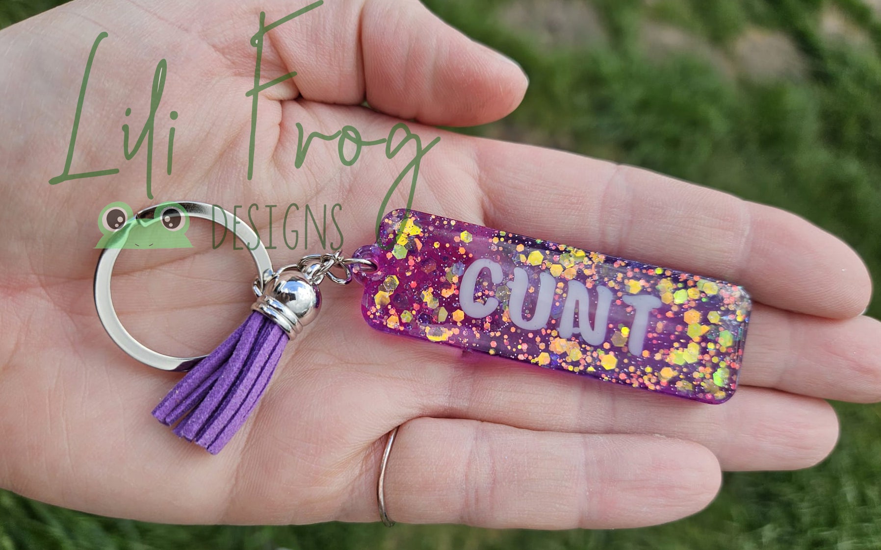 Swear Word Keyring - Keychain - Adult Humour - Explicit - Gifts - Rude Gifts