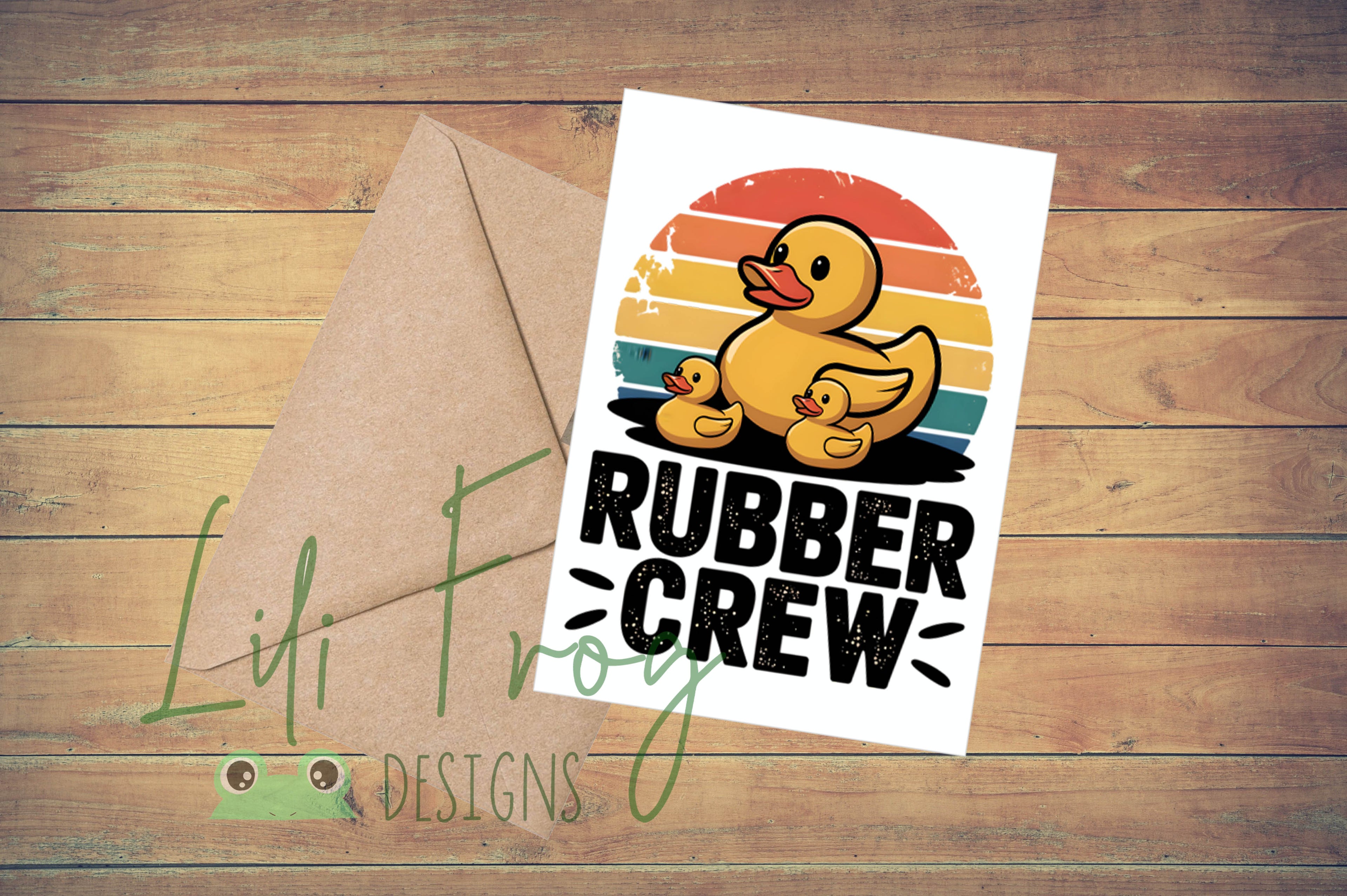 Rubber Duck Rubber Crew Greetings Card 7"x5"